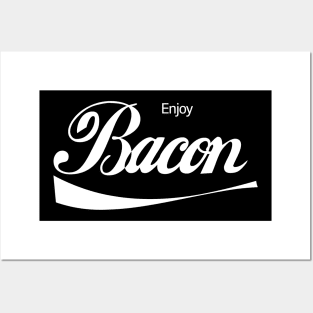 Enjoy Bacon Funny Meat Lover Design Posters and Art